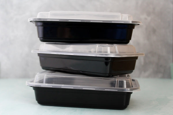 Plastic Ractangular Disposable Plastic Rectangular Containers with Lids included — This ...