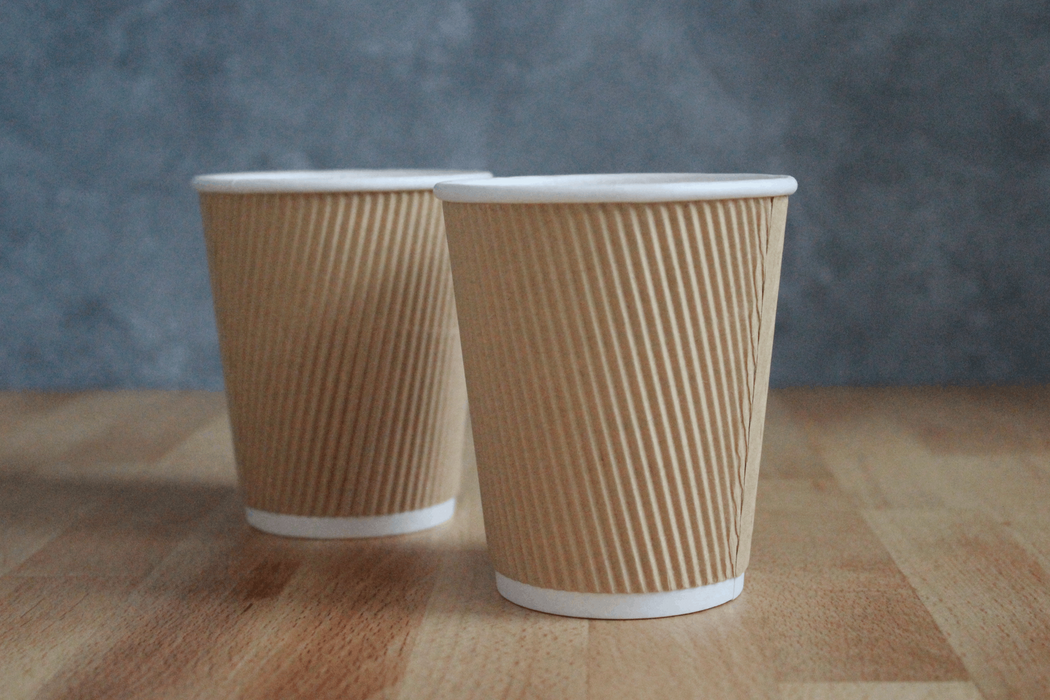 16oz Brown ripple Wall Hot Cup - This Element Inc.