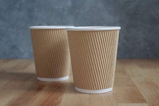 10oz Brown ripple wall hot cup - This Element Inc.