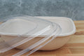 Clear Lid for Square Fiber Bowls (300pcs) | Take-Out Containers | Secure Fit