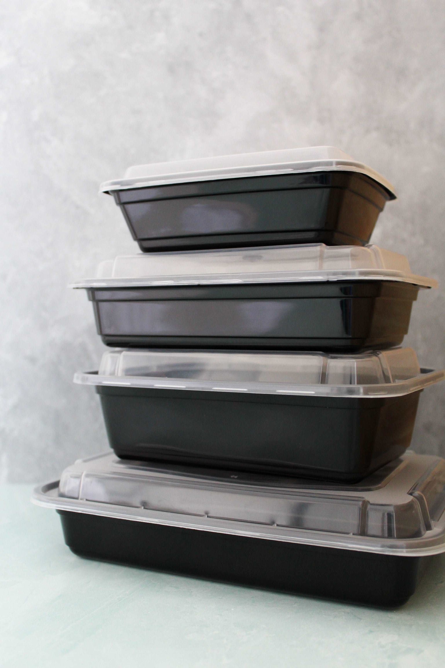 Disposable Plastic Rectangular Containers with Lids included — This ...