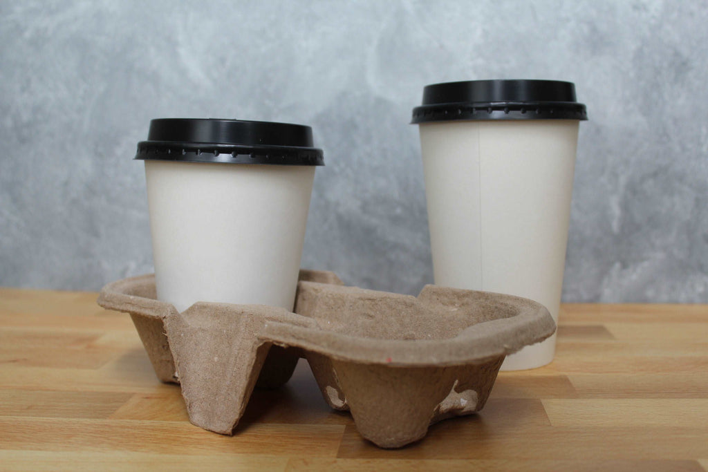 2 Cup Molded Fiber Cup Carrier (600pcs) | Drink Carrier