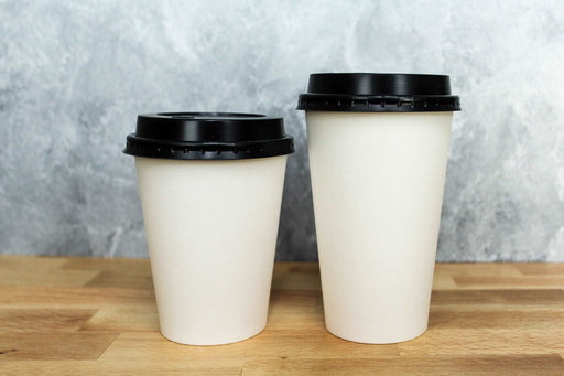 500 Pack - 16 oz. Disposable White Paper Coffee Tea Cups with Lids and  Sleeves