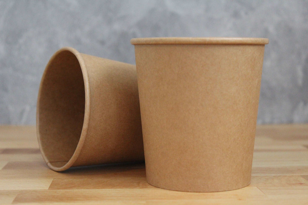 12oz Kraft Paper Soup Container (500pcs) | Take-Out | Round Paper Container