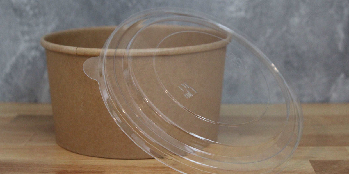 Round Bagasse Bowl Lid, Molded Fiber, Fits 16-24oz.