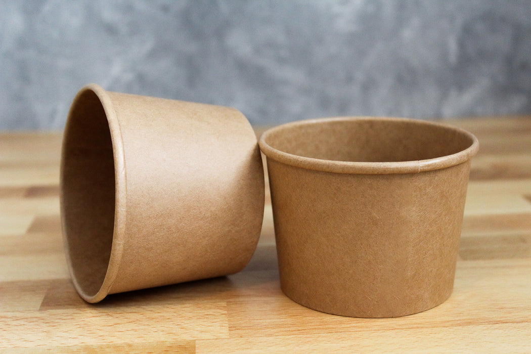 12oz Kraft Paper Soup Container (500pcs) | Take-Out | Round Paper Container
