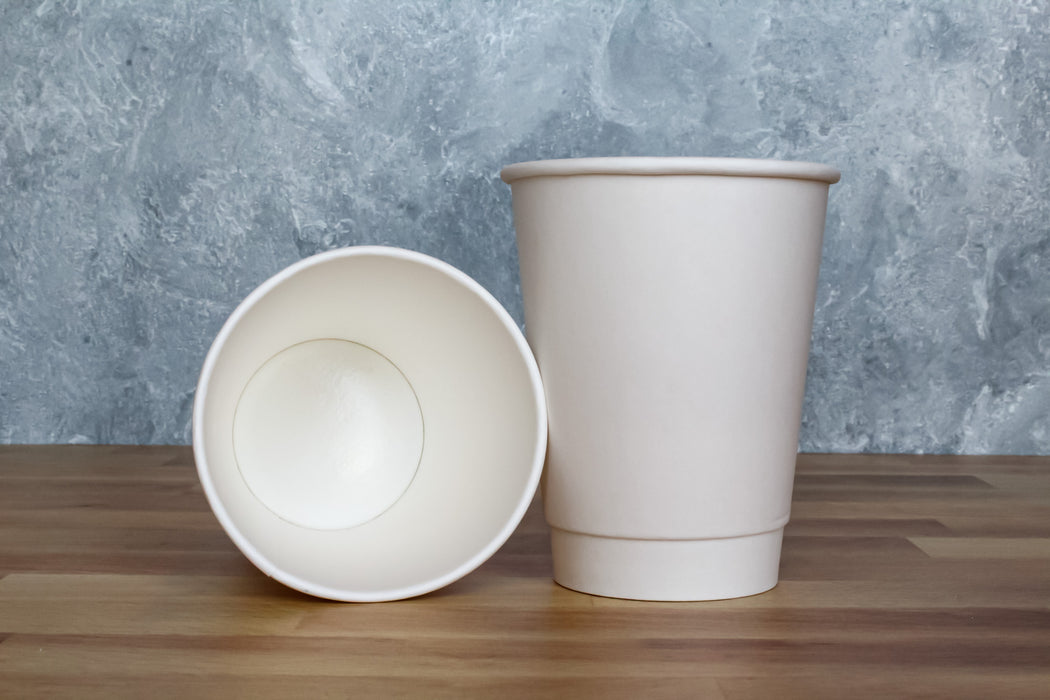 12oz White Double Wall Hot Cup