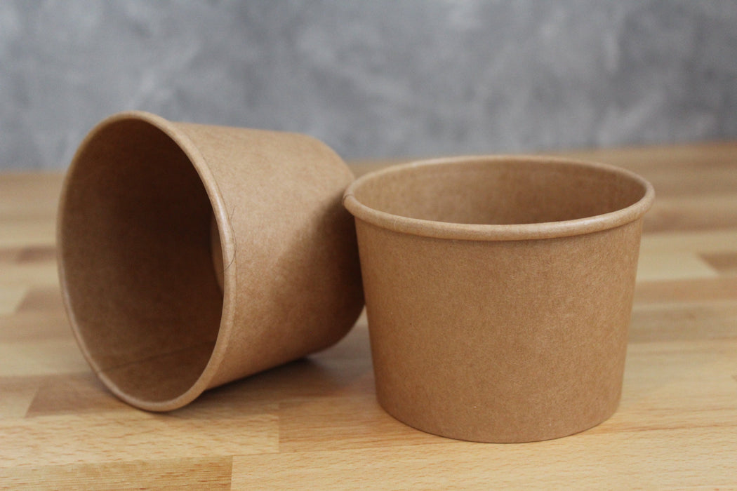 8oz Kraft Paper Food Container (90mm) | PE Lining