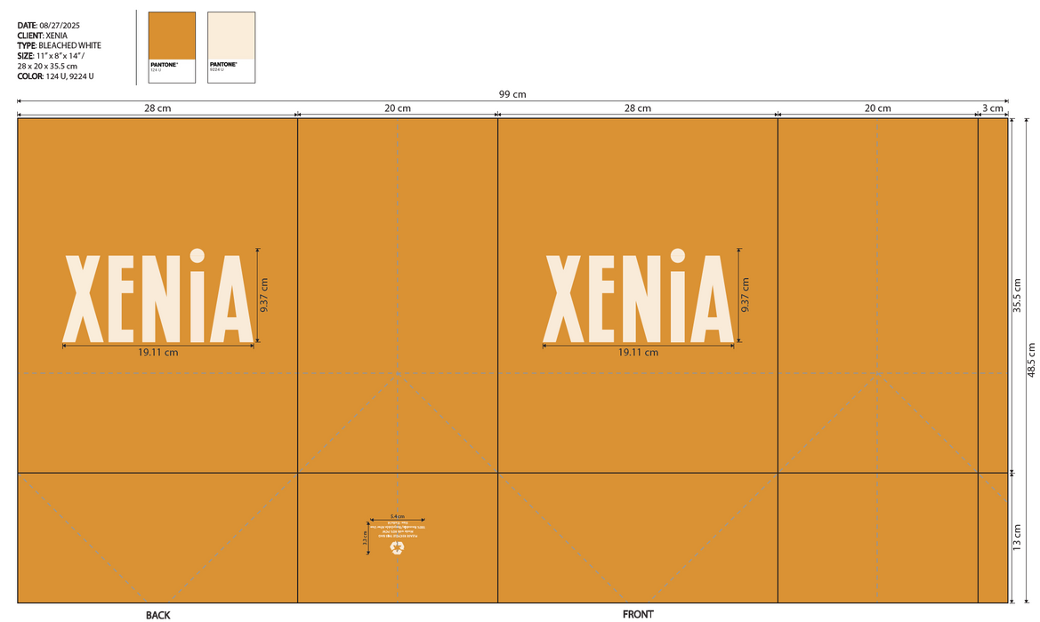 (PRE-PAID) Xenia Bleached Kraft Paper Bag - Paper Twist Handles