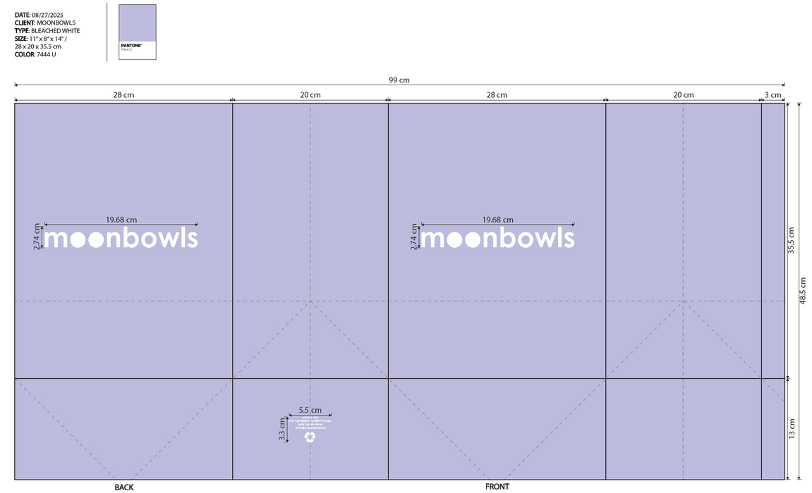 (PRE-PAID) Moonbowl Bleached Kraft Bag - Paper Twist Handles