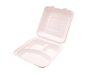 8" x 8"  Molded Fiber Clamshell - 3 Compartment - This Element Inc.