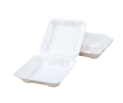 8" x 8" Molded Fiber Clamshell (200pcs) - This Element Inc.